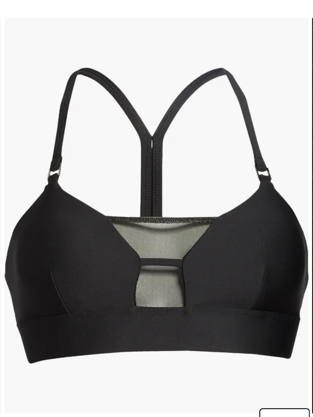 ALO Yoga Black Allure Airlift Mesh-Inset Sports Bra